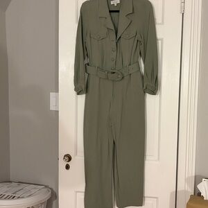 & Other Stories Olive Green Jumpsuit with Belt